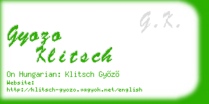 gyozo klitsch business card